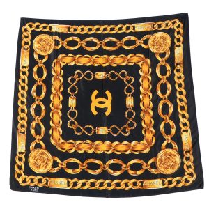 CHANEL PARIS 31 RUE CAMBON CC SILK SCARF