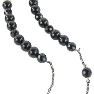 CHANEL 05P BLACK PEARL CC NECKLACE WITH FLOWER DETAIL