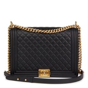 Chanel Quilted Calfskin Leather Large Boy Bag