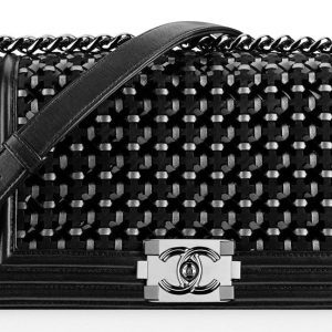 CHANEL BRAIDED BOY LAMBSKIN FLAP BAG