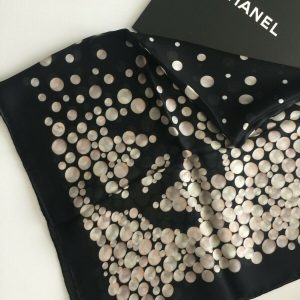 Chanel Bubbles Geometric Print Silk Scarf