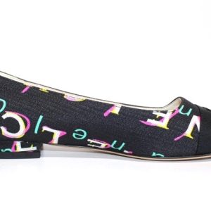 CHANEL CC COCO MARK PRINT BALLET FLATS
