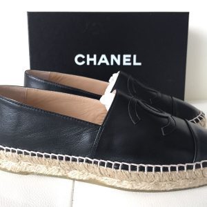 CHANEL CC LAMBSKIN ESPADRILLES