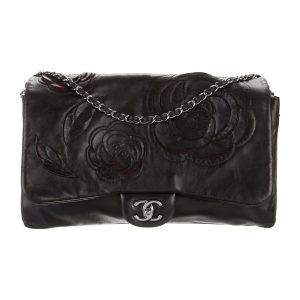 CHANEL PARIS SHANGHAI CAMELLIA FLAP BAG-HS