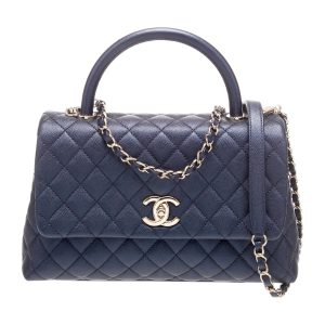 CHANEL CAVIAR QUILTED SMALL COCO HANDLE FLAP BAG