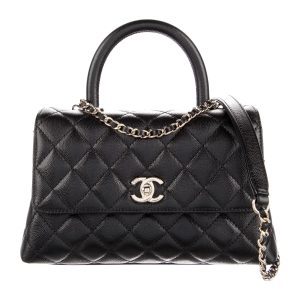 CHANEL CAVIAR QUILTED COCO HANDLE 21P MEDIUM SHOULDER BAG