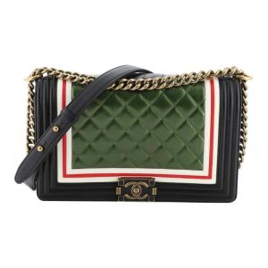Chanel Crest Boy Flap Bag Quilted Lambskin Medium