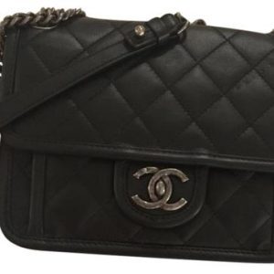 CHANEL Quilted French Riviera Flap Bag