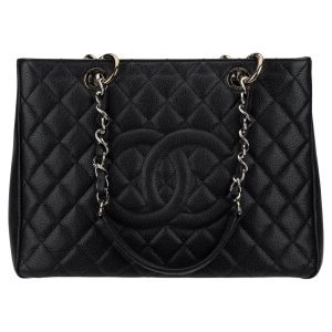 CHANEL CAVIAR QUILTED LEATHER GST TOTE BAG