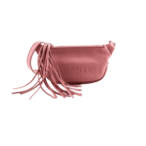 Chanel Lax Crossbody Bag Pebbled Leather Pink