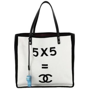 CHANEL LET'S DEMONSTRATE CANVAS TOTE BAG
