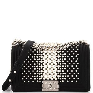 CHANEL LIMITED EDITION FAUX PEARL MEDIUM BOY BAG