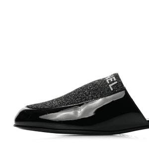 CHANEL PATENT MULES SLIDES