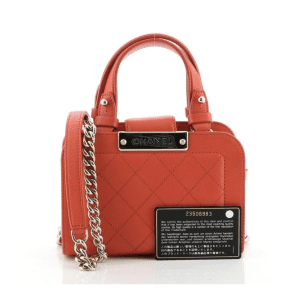 CHANEL LABEL CLICK QUILTED CALFSKIN MINI SHOPPING TOTE BAG