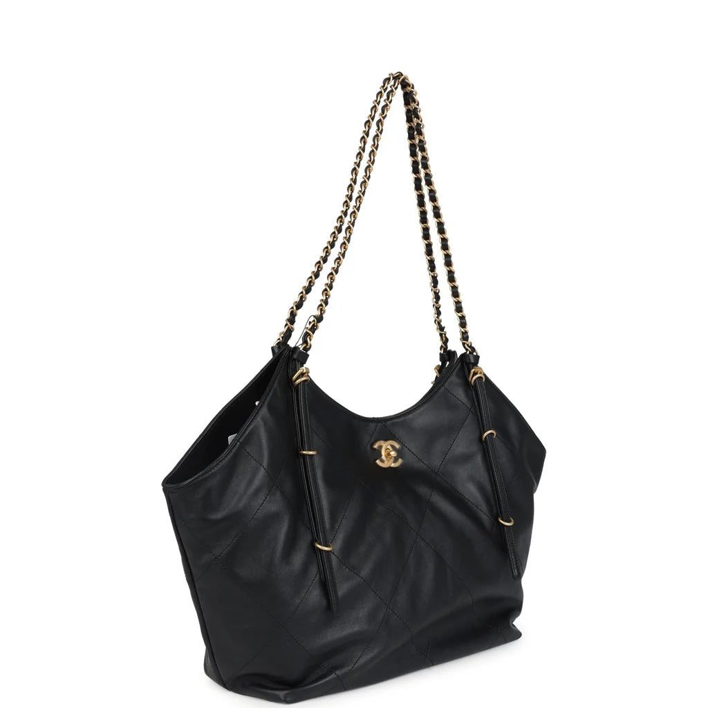 CHANEL QUILTED CALFSKIN LEATHER MAXI SHOPPING BAG - Image 4