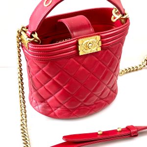 CHANEL QUILTED CALFSKIN LEATHER BOY BUCKET BAG