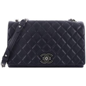 CHANEL City Rock Flap Bag Quilted Goatskin Medium