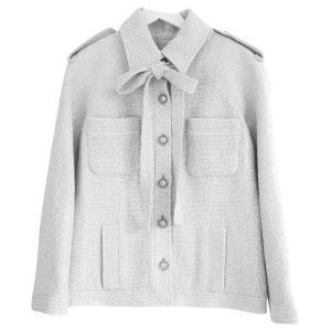 CHANEL PEARLY GRAY FANTASY TWEED JACKET