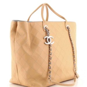 CHANEL CC CHARM CHAIN SHOPPING TOTE