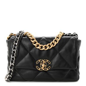 CHANEL 19 QUILTED LAMBSKIN LARGE FLAP BAG