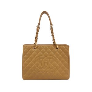 Chanel GST Grand Shopping Tote Camel Tan Caviar Leather PM, 2006-2008
