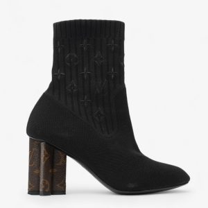 Louis Vuitton Silhouette Ankle Boot Black Fabric EU 37 UK 4