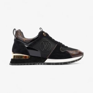 Louis Vuitton Run Away Sneakers Black / Brown Monogram Mesh EU 40 UK 7