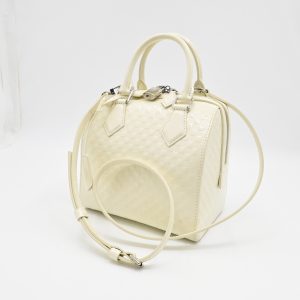 Louis Vuitton Speedy Cube in White Damier Facette Leather