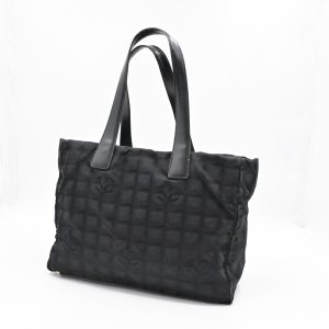 Chanel New Travel Line Tote in Black Canvas