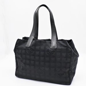 Chanel New Travel Line Tote in Black Canvas