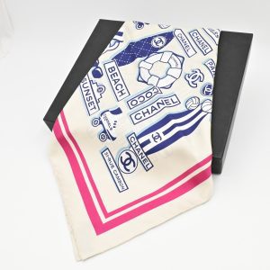 Chanel Beach Logo Scarf in Silk