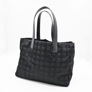Chanel New Travel Line Tote in Black Canvas
