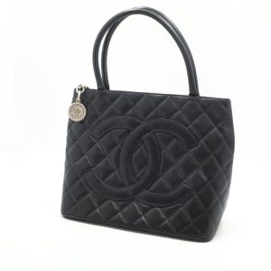 Chanel Medallion Tote in Black Caviar Leather