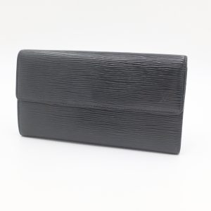 Louis Vuitton Sarah Wallet in Black Epi Leather