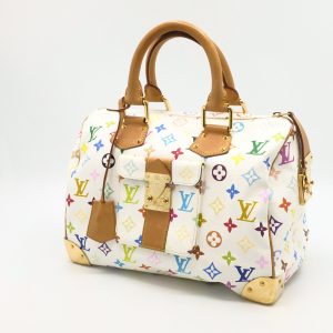 Louis Vuitton Speedy 30 in White Multicolor Monogram Canvas