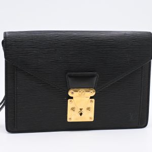 Louis Vuitton Sellier Dragonne in Black Epi Leather