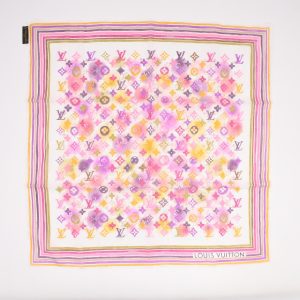 Louis Vuitton Scarf in White Multicolor Cotton