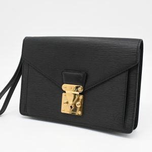 Louis Vuitton Sellier Dragonne in Black Epi Leather
