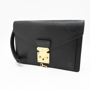 Louis Vuitton Sellier Dragonne in Black Epi Leather