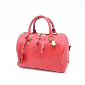 Louis Vuitton Speedy 25 Bandouliere in Red Empreinte Leather