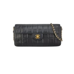 Chanel East West Chocolate Bar Black Leather