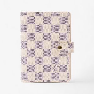 Louis Vuitton Small Ring Agenda Cover Damier Azur Coated Canvas