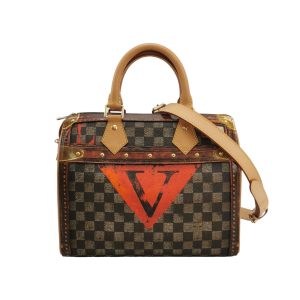Louis Vuitton Speedy 25 Bandouliere Damier Ebene Time Trunk Brown Multicolor