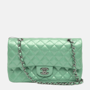 Chanel Classic Flap Medium Mint Green Patent Leather 2012-2013