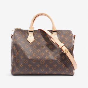 Louis Vuitton Speedy Bandouliere Monogram Coated Canvas 30