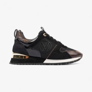 Louis Vuitton Run Away Sneakers Black / Brown Monogram Mesh EU 38.5 UK 5.5
