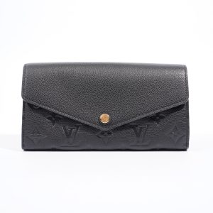 Louis Vuitton Sarah Wallet Black Empreinte Leather