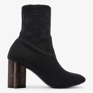 Louis Vuitton Silhouette Ankle Boots 6cm Black / Monogram Fabric EU 41 UK 8