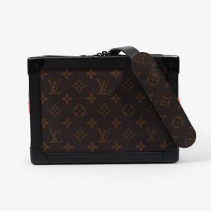 Louis Vuitton Soft Trunk Monogram / Black / Neon Orange Coated Canvas
