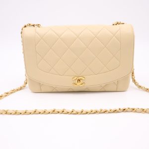 Chanel Medium Diana in Beige Leather